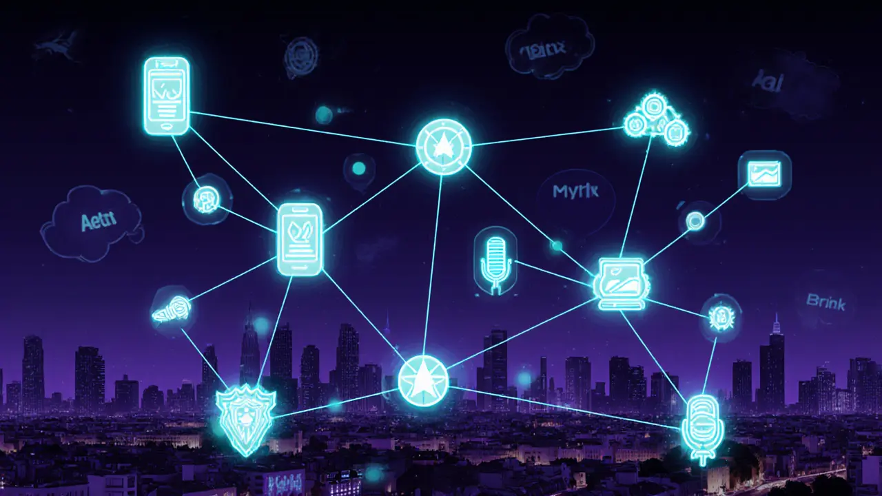 Digital network map showing encrypted safety connections between sex workers across European cities.