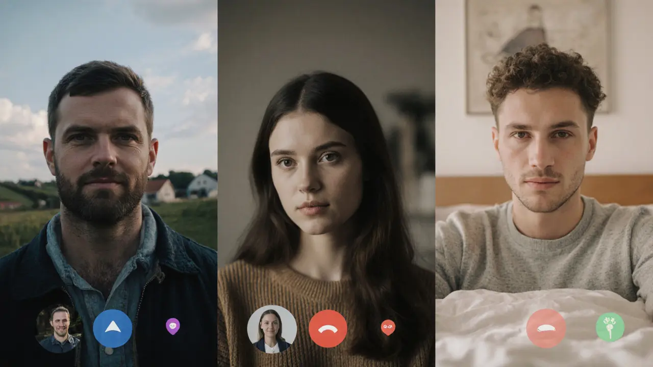 Three people across Europe each engaged in private virtual companionship sessions.